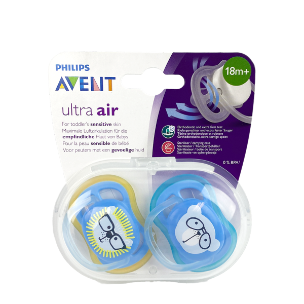 Philips Fopspeen Avent Ultra Air Blauw 2 stuks