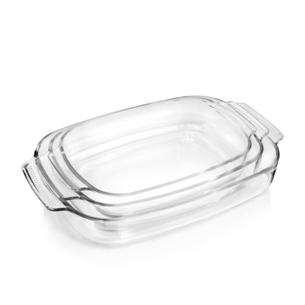 Sänger Ovenschaalset Glas Rechthoekig 3-delig