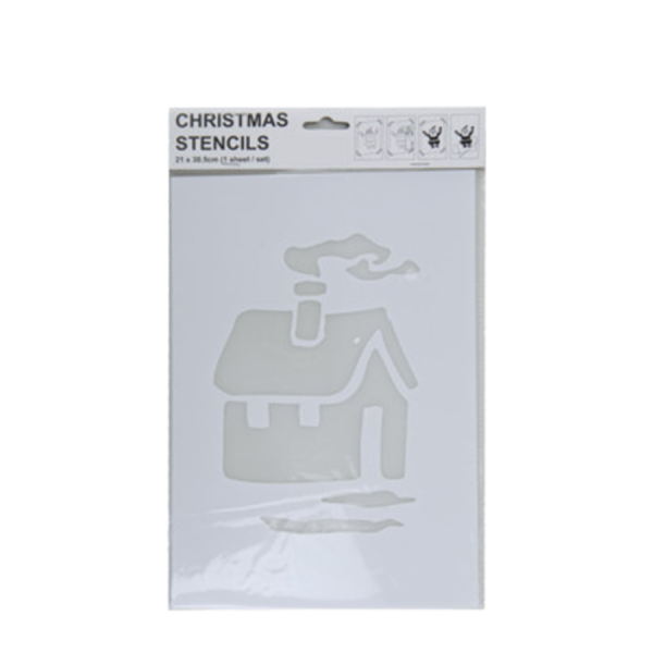 Sjabloon Kerstdesign Huisje 35x22cm