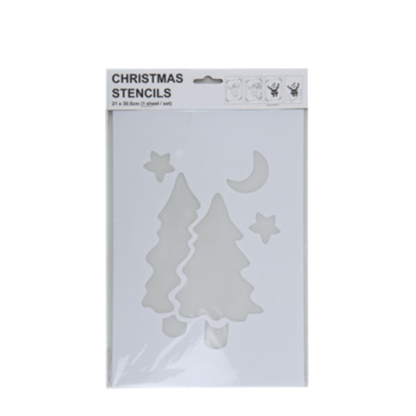 Sjabloon Kerstdesign Kerstboom 35x22cm
