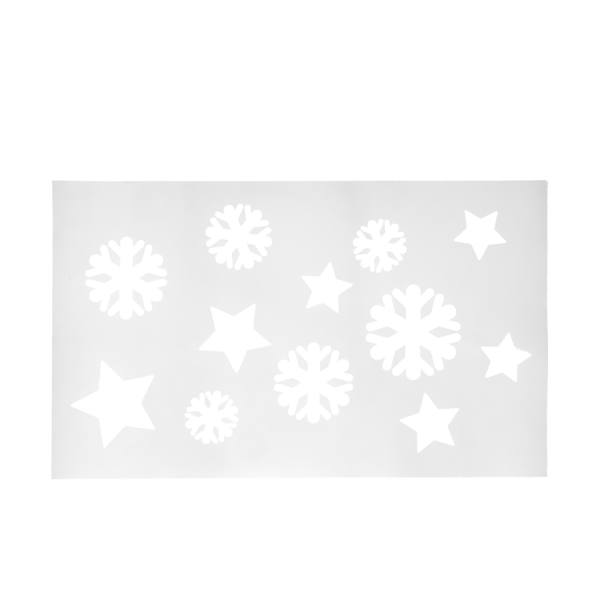 Sjabloon Kerstdesign Sneeuwvlokken & Sterren 50x30cm