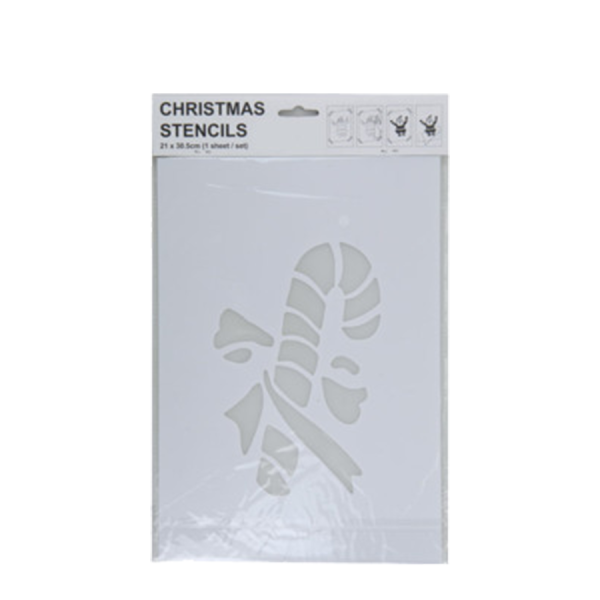 Sjabloon Kerstdesign Zuurstok 35x22cm