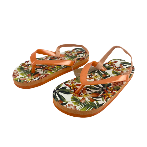 Slipper Kind Lily Flower Oranje Maat 26
