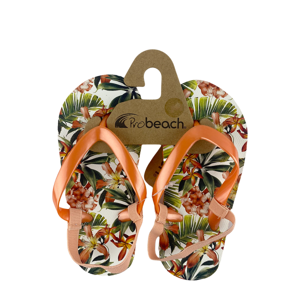 Slipper Kind Lily Flower Oranje Maat 27