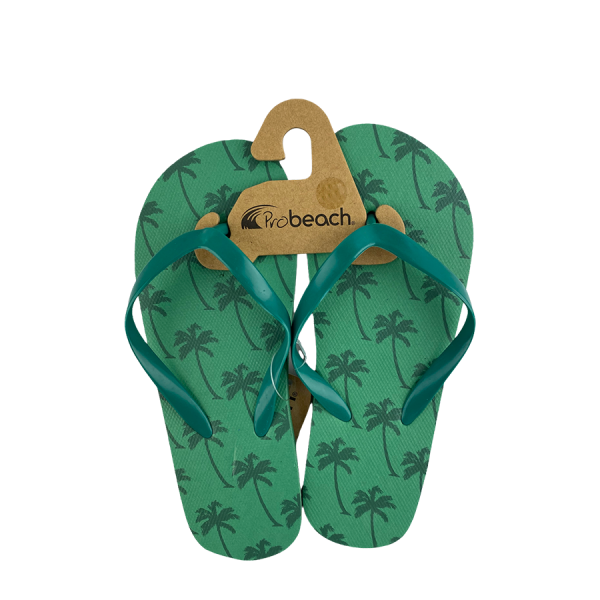 Slipper Kind Palm Print Donkergroen Maat 35