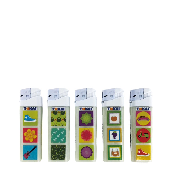 Tokai Aansteker Elektrisch Popart 5 Stuks