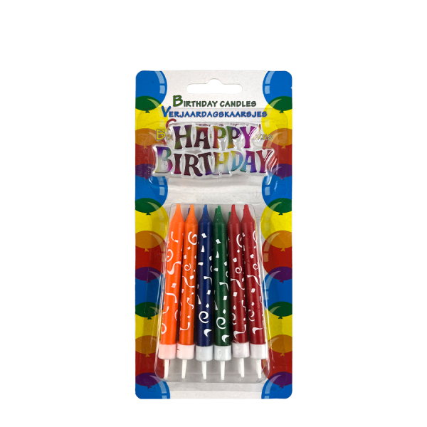 Verjaardagskaarsen Happy Birthday Krul Set 13-delig