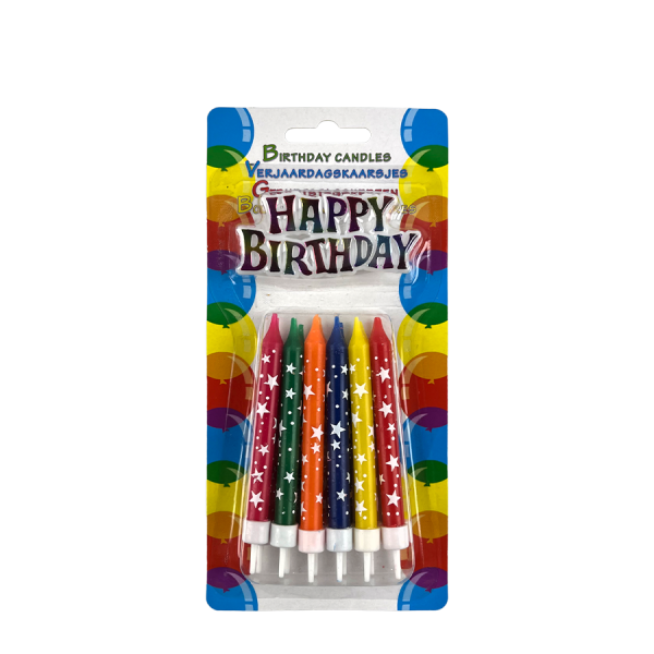 Verjaardagskaarsen Happy Birthday Ster Set 13-delig