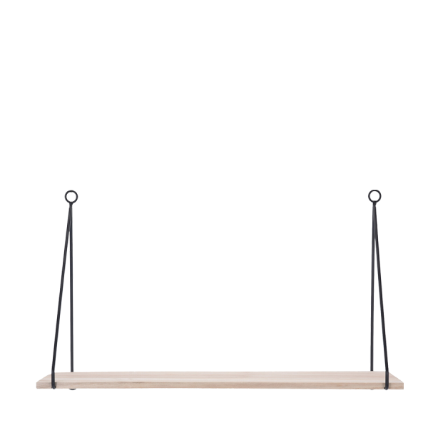 Wandrek Hout En Metaal 50x16x29cm