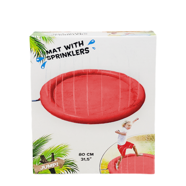 Watermat met Sprinkler Rood Ø 80 cm