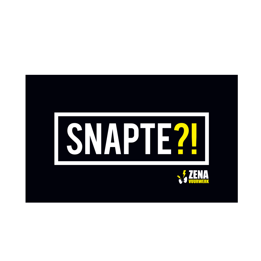 Zena Flag Zwart Snapte?! 150x90cm