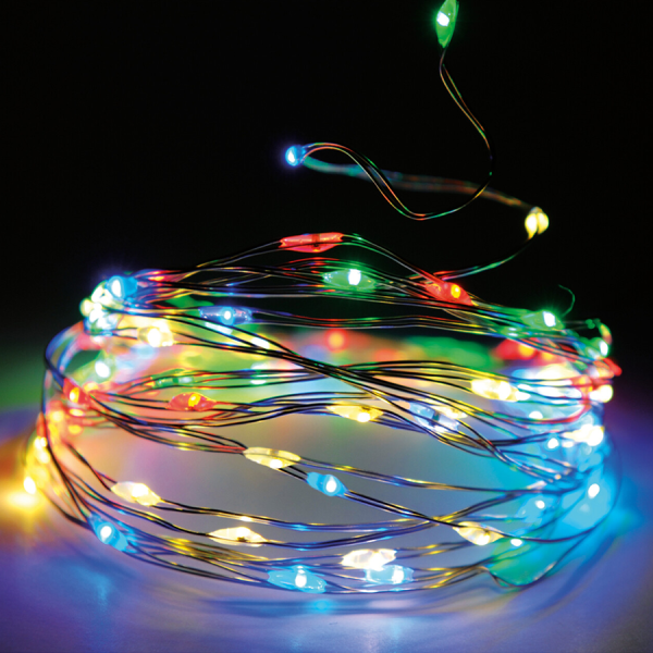 Zilverdraad LED Multicolor 320 Leds 3190cm
